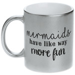 Mermaids Metallic Silver Mug