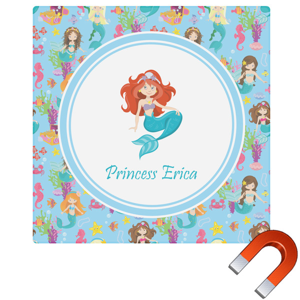 Custom Mermaids Square Car Magnet - 10" (Personalized)