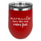 Mermaids Stainless Wine Tumblers - Red - Double Sided - Front