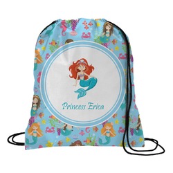 Mermaids Drawstring Backpack - Large (Personalized)