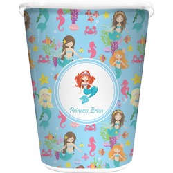 Mermaids Waste Basket - Double Sided (White) (Personalized)