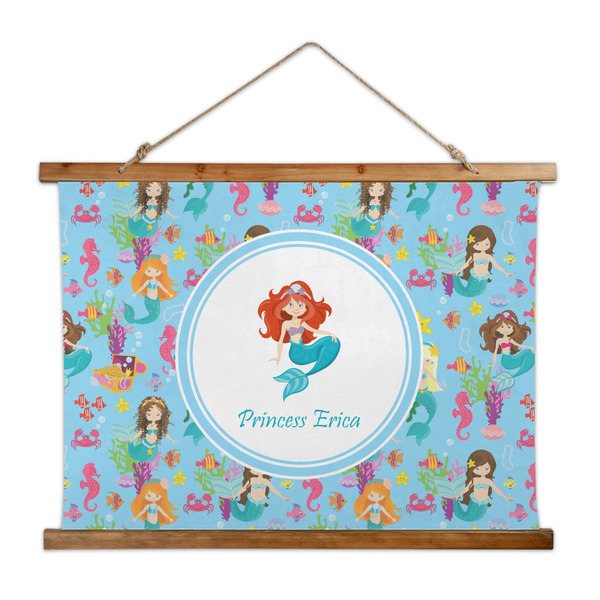 Custom Mermaids Wall Hanging Tapestry - Wide (Personalized)