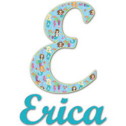 Mermaids Name & Initial Decal - Up to 12"x12" (Personalized)