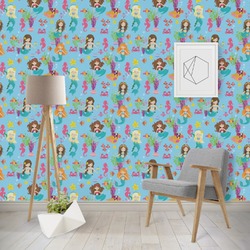 Mermaids Wallpaper & Surface Covering (Water Activated - Removable)