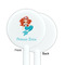 Mermaids White Plastic 5.5" Stir Stick - Single Sided - Round - Front & Back