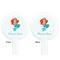 Mermaids White Plastic 7" Stir Stick - Double Sided - Round - Front & Back