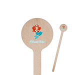 Mermaids 6" Round Wooden Stir Sticks - Double Sided (Personalized)