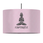 Lotus Pose 12" Drum Pendant Lamp - Fabric