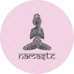 Lotus Pose Multipurpose Round Labels - Custom Sized