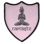 Lotus Pose Iron On Shield Patch B