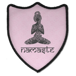 Lotus Pose Iron On Shield Patch B