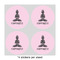 Lotus Pose 4" Multipurpose Round Labels - Sheet