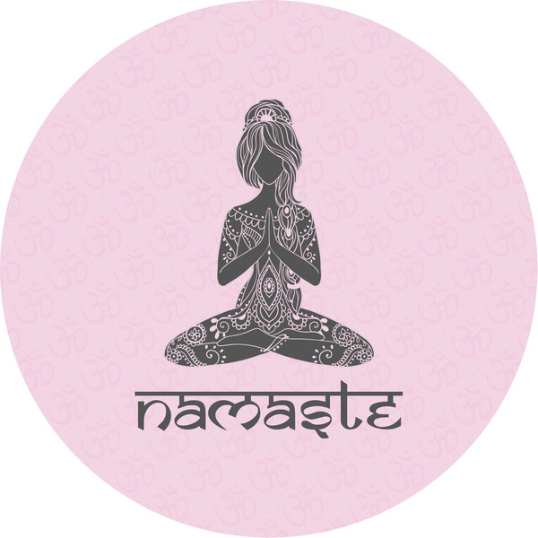 Custom Lotus Pose Multipurpose Round Labels - 5"