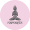 Lotus Pose 5" Multipurpose Round Label - Single Sticker