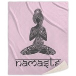 Lotus Pose Sherpa Throw Blanket - 60"x80" (Personalized)