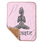 Lotus Pose Sherpa Baby Blanket - 30" x 40"