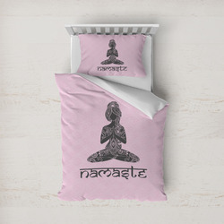 Lotus Pose Duvet Cover Set - Twin (Personalized)