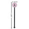 Lotus Pose Black Plastic 5.5" Stir Stick - Round - Dimensions