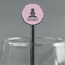 Lotus Pose Black Plastic 5.5" Stir Stick - Round - Main