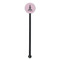 Lotus Pose Black Plastic 5.5" Stir Stick - Round - Single Stick