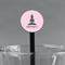 Lotus Pose Black Plastic 7" Stir Stick - Round - Main