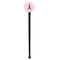 Lotus Pose Black Plastic 7" Stir Stick - Round - Single Stick