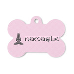 Lotus Pose Bone Shaped Dog ID Tag - Small