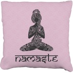 Lotus Pose Faux-Linen Throw Pillow 20" (Personalized)