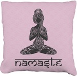 Lotus Pose Faux-Linen Throw Pillow 26" (Personalized)