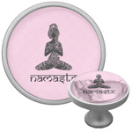 Lotus Pose Cabinet Knob (Silver) (Personalized)