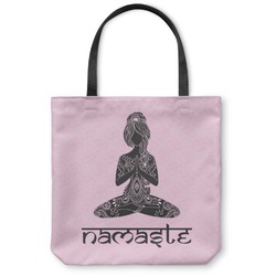 Lotus Pose Canvas Tote Bag - Large - 18"x18" (Personalized)