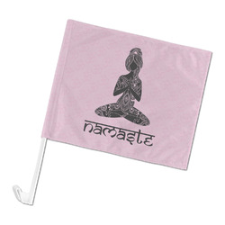 Lotus Pose Car Flag