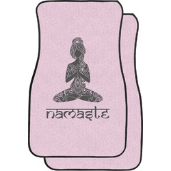 Lotus Pose Car Floor Mats (Front Seat) (Personalized)