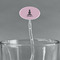 Lotus Pose Clear Plastic 7" Stir Stick - Oval - Main