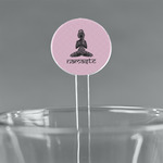 Lotus Pose 7" Round Plastic Stir Sticks - Clear