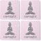 Lotus Pose Coaster Rubber Back - Apvl