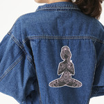 Lotus Pose Twill Iron On Patch - Custom Shape - 2XL - Set of 4