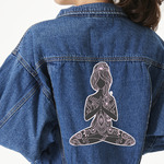 Lotus Pose Twill Iron On Patch - Custom Shape - 3XL