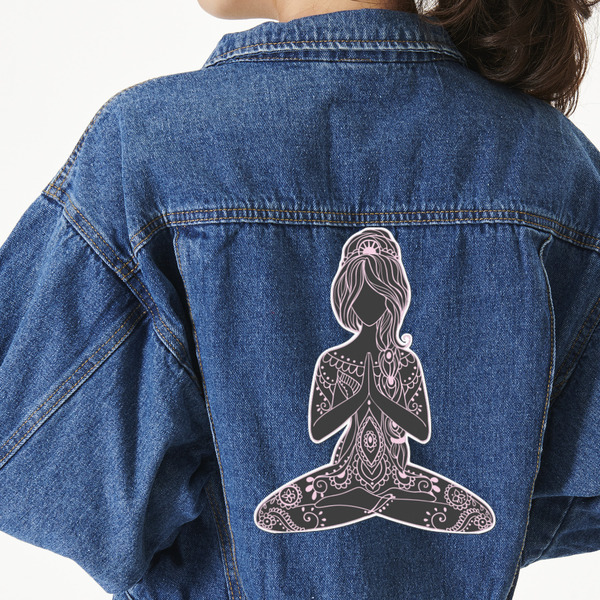 Custom Lotus Pose Twill Iron On Patch - Custom Shape - 3XL