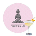 Lotus Pose Printed Drink Topper - 3.25"