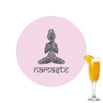 Lotus Pose Printed Drink Topper - 2.15"