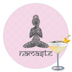 Lotus Pose Printed Drink Topper - 3.5"