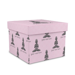 Lotus Pose Gift Box with Lid - Canvas Wrapped - Medium