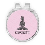 Lotus Pose Golf Ball Marker - Hat Clip - Silver