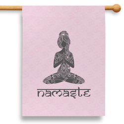 Lotus Pose 28" House Flag - Single Sided