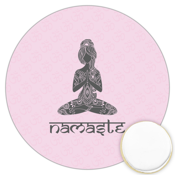 Custom Lotus Pose Printed Cookie Topper - 3.25"