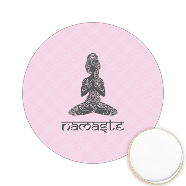 Custom Lotus Pose Printed Cookie Topper - 2.15"