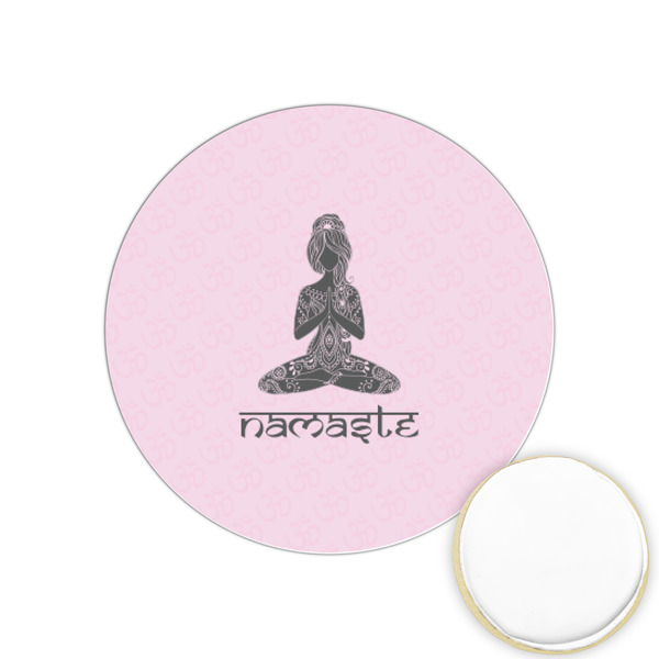 Custom Lotus Pose Printed Cookie Topper - 1.25"