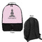 Lotus Pose Large Backpack - Black - Front & Back View