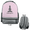 Lotus Pose Large Backpack - Gray - Front & Back View